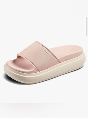 Reef Pink Platform Slide Sandal